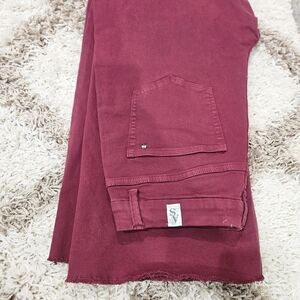 Altar'd State Boot Cut Pants in Deep Berry